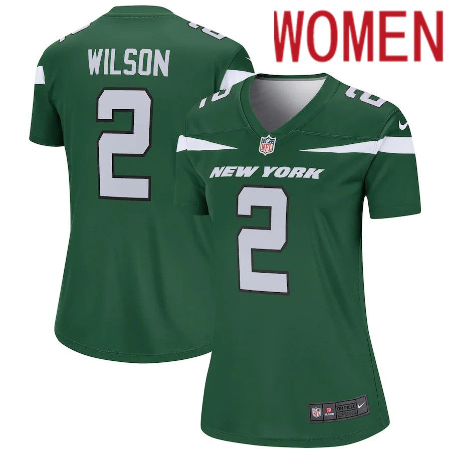 Women New York Jets #2 Zach Wilson Nike Gotham Green Legend NFL Jersey->women nfl jersey->Women Jersey